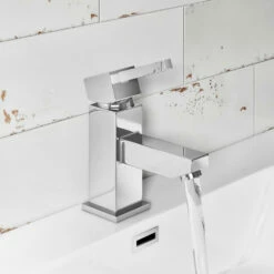 Vellamo Blox Square Basin Mixer Tap & Waste 12 Vellamo Blox Square Basin Mixer Tap & Waste -TAP WAREHOUSE Shop vellamo blox basin mixer primary lifestyle