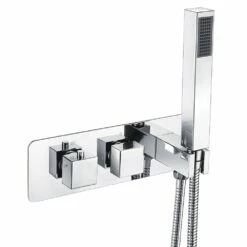 Vellamo Blox 2 Outlet Concealed Thermostatic Bath Shower Valve & Handset