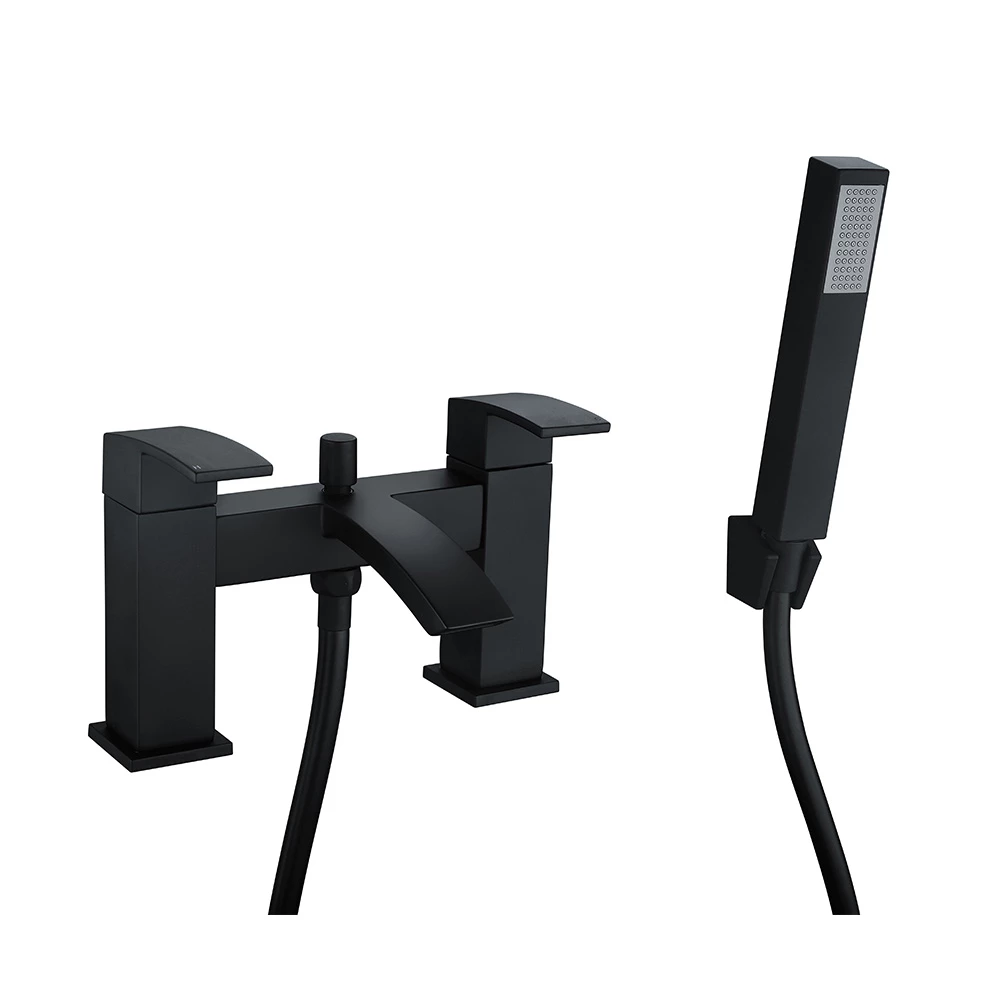 Vellamo City Matt Black Bath Shower Mixer & Kit 3 Vellamo City Matt Black Bath Shower Mixer & Kit