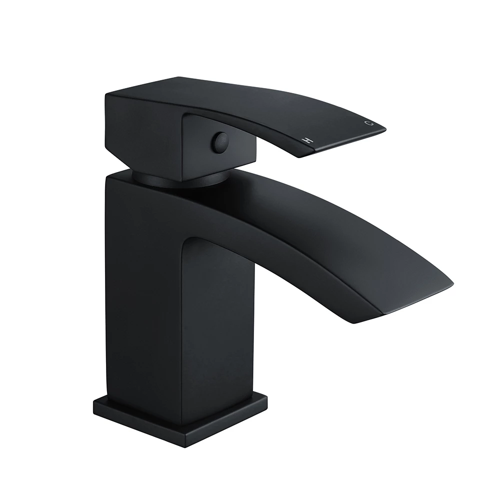 Vellamo City Matt Black Basin Mixer Tap & Waste 6 Vellamo City Matt Black Basin Mixer Tap & Waste - Image 4