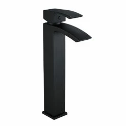 Vellamo City Matt Black Tall Basin Mixer Tap