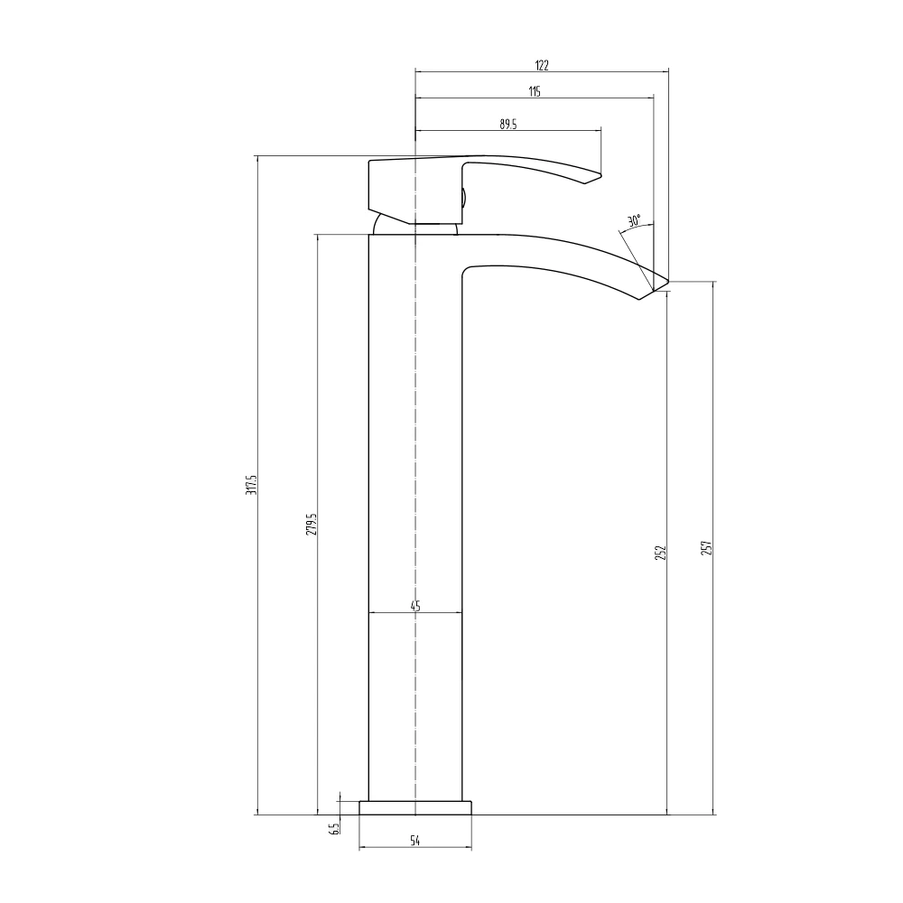 Vellamo City Matt Black Tall Basin Mixer Tap 4 Vellamo City Matt Black Tall Basin Mixer Tap - Image 2