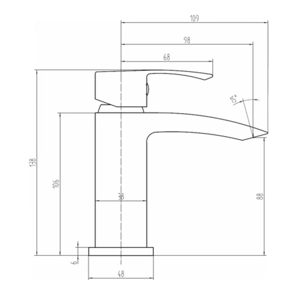 Vellamo City Small Cloakroom Basin Mixer Tap & Waste 8 Vellamo City Small Cloakroom Basin Mixer Tap & Waste - Image 6