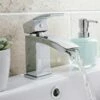 Vellamo City Small Cloakroom Basin Mixer Tap & Waste 2 Vellamo City Small Cloakroom Basin Mixer Tap & Waste -TAP WAREHOUSE Shop vellamo city waterfall small basin mixer tap waste