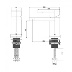 Vellamo Connect Basin Mixer Tap & Waste 17 Vellamo Connect Basin Mixer Tap & Waste -TAP WAREHOUSE Shop vellamo connect mono basin tap clicker waste tech