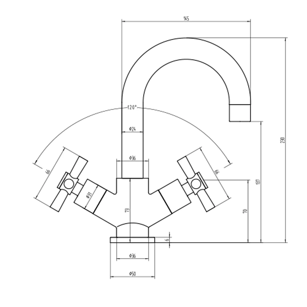 Vellamo Cross Basin Mixer Tap & Waste 8 Vellamo Cross Basin Mixer Tap & Waste - Image 6