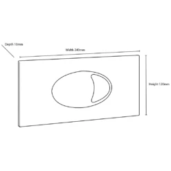 Drench Matt Black Dual Flush Plate 7 Drench Matt Black Dual Flush Plate -TAP WAREHOUSE Shop vellamo dual flush plate tech drawing