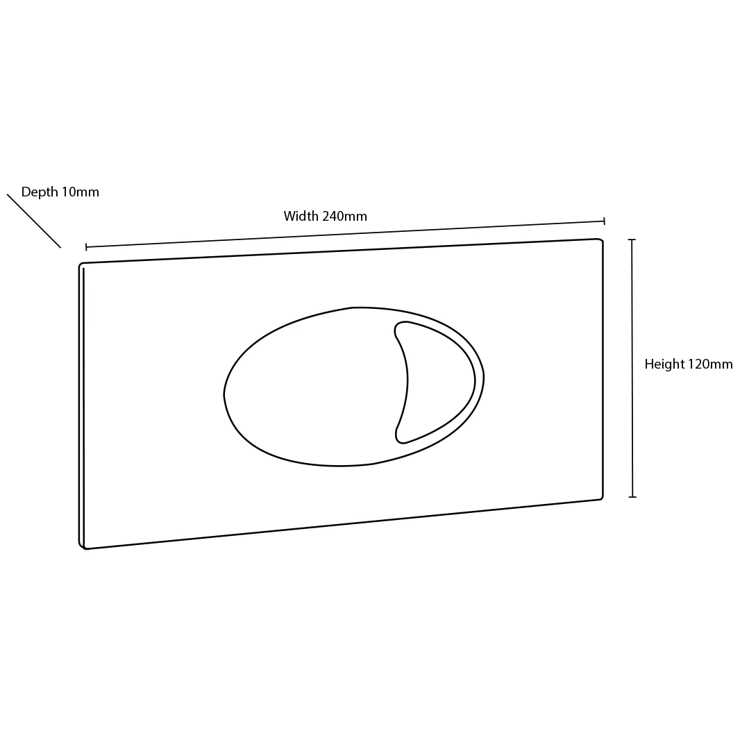 Drench Matt Black Dual Flush Plate 5 Drench Matt Black Dual Flush Plate - Image 3