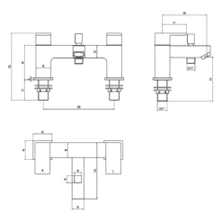 Vellamo Forte Bath Shower Mixer Tap -TAP WAREHOUSE Shop vellamo forte bath shower mixer tap technical drawing