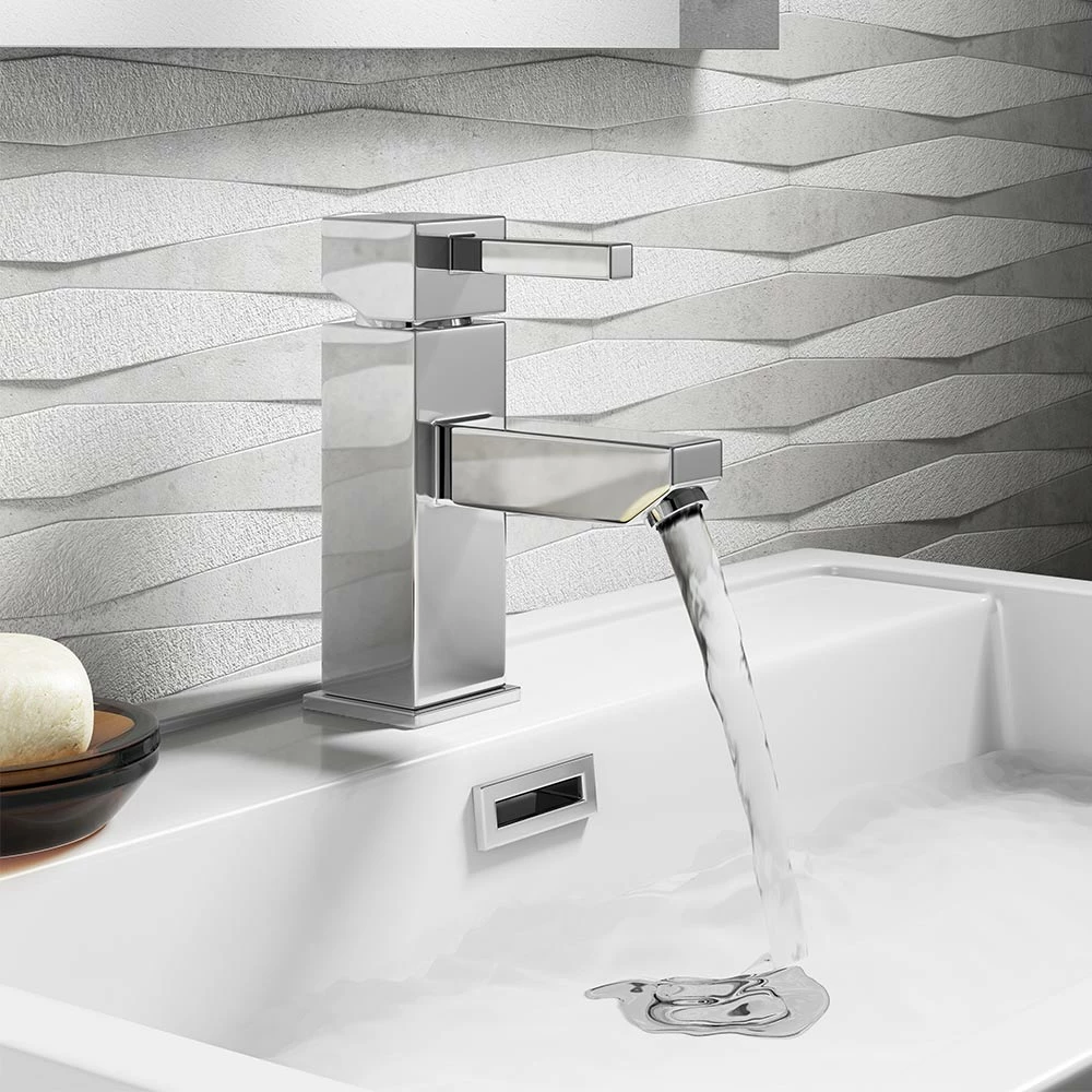 Vellamo Blox Square Basin Mixer Tap & Waste 8 Vellamo Blox Square Basin Mixer Tap & Waste - Image 6