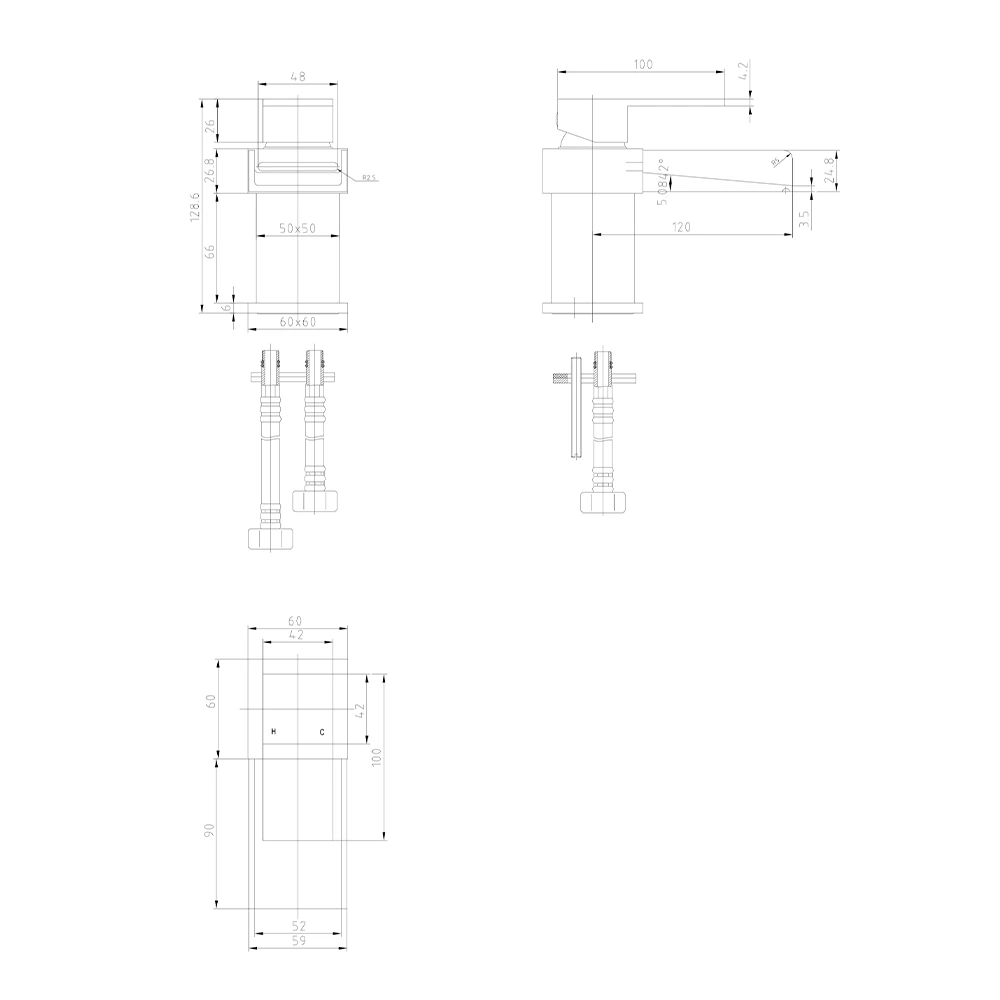 Vellamo Maya Waterfall Basin Mixer With Clicker Waste 7 Vellamo Maya Waterfall Basin Mixer With Clicker Waste - Image 5