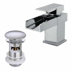 Vellamo Maya Waterfall Basin Mixer With Clicker Waste 9 Vellamo Maya Waterfall Basin Mixer With Clicker Waste -TAP WAREHOUSE Shop vellamo maya basin mixer tap with clicker waste