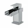 Vellamo Maya Mini Waterfall Basin Mixer With Clicker Waste 1 Vellamo Maya Mini Waterfall Basin Mixer With Clicker Waste -TAP WAREHOUSE Shop vellamo maya mini basin mixer tap cutout