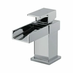 Vellamo Maya Mini Waterfall Basin Mixer With Clicker Waste