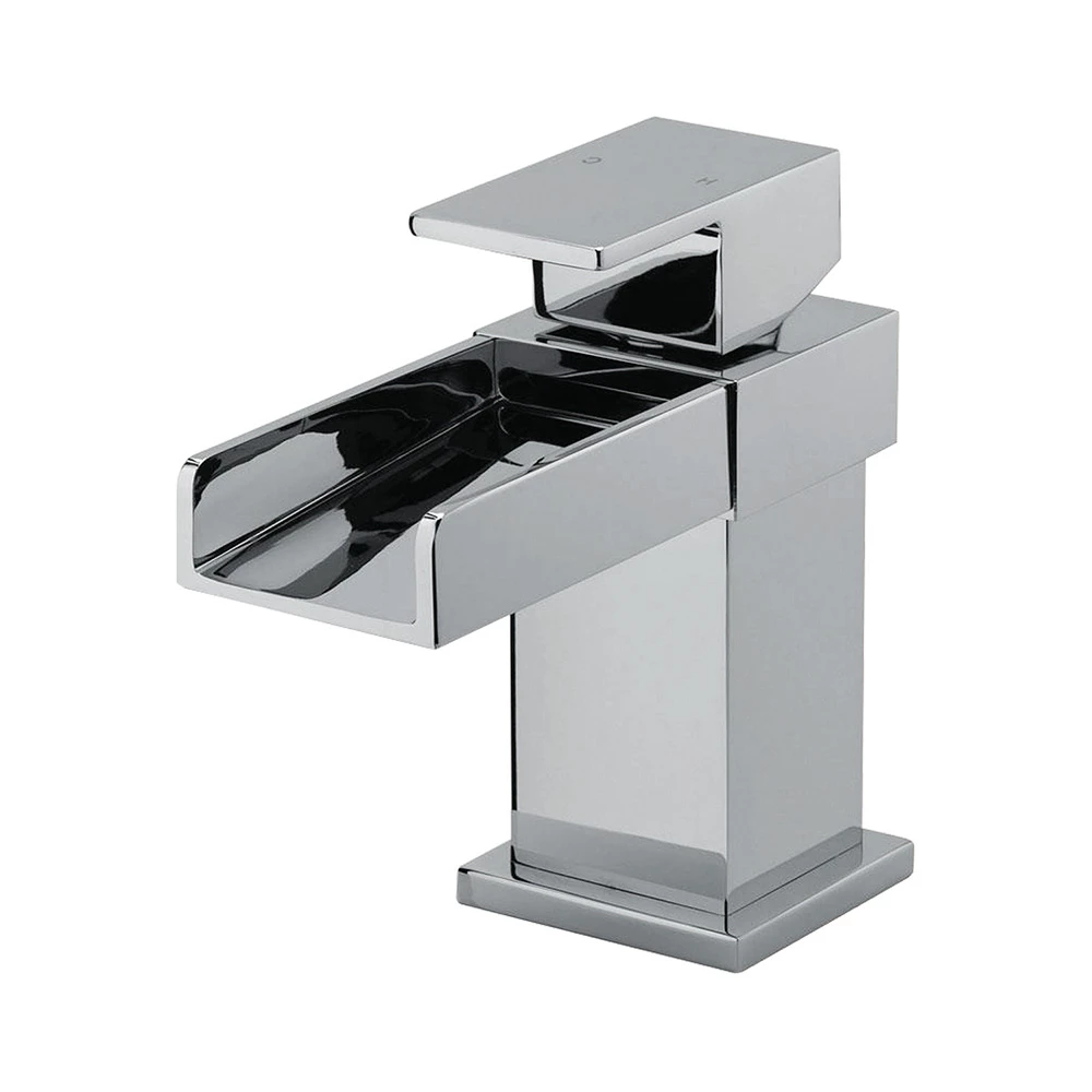 Vellamo Maya Mini Waterfall Basin Mixer With Clicker Waste 3 Vellamo Maya Mini Waterfall Basin Mixer With Clicker Waste