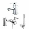 Vellamo Quadro Basin Mixer & Bath Shower Mixer Value Pack 2 Vellamo Quadro Basin Mixer & Bath Shower Mixer Value Pack -TAP WAREHOUSE Shop vellamo quadro basin bath mixer pack cutout