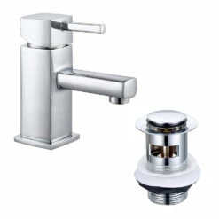 Vellamo Quadro Square Basin Mixer Tap & Waste 11 Vellamo Quadro Square Basin Mixer Tap & Waste -TAP WAREHOUSE Shop vellamo quadro basin mixer tap with clicker waste
