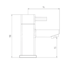 Vellamo Quadro Bath Pillar Taps -TAP WAREHOUSE Shop vellamo quadro bath pillar taps technical drawing