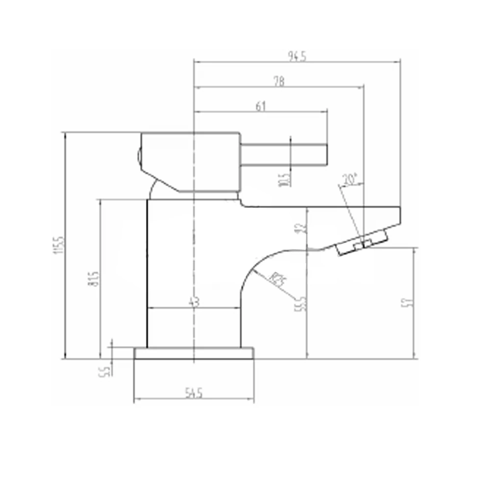 Vellamo Quadro Cloakroom Small Basin Mixer Tap & Waste 7 Vellamo Quadro Cloakroom Small Basin Mixer Tap & Waste - Image 5