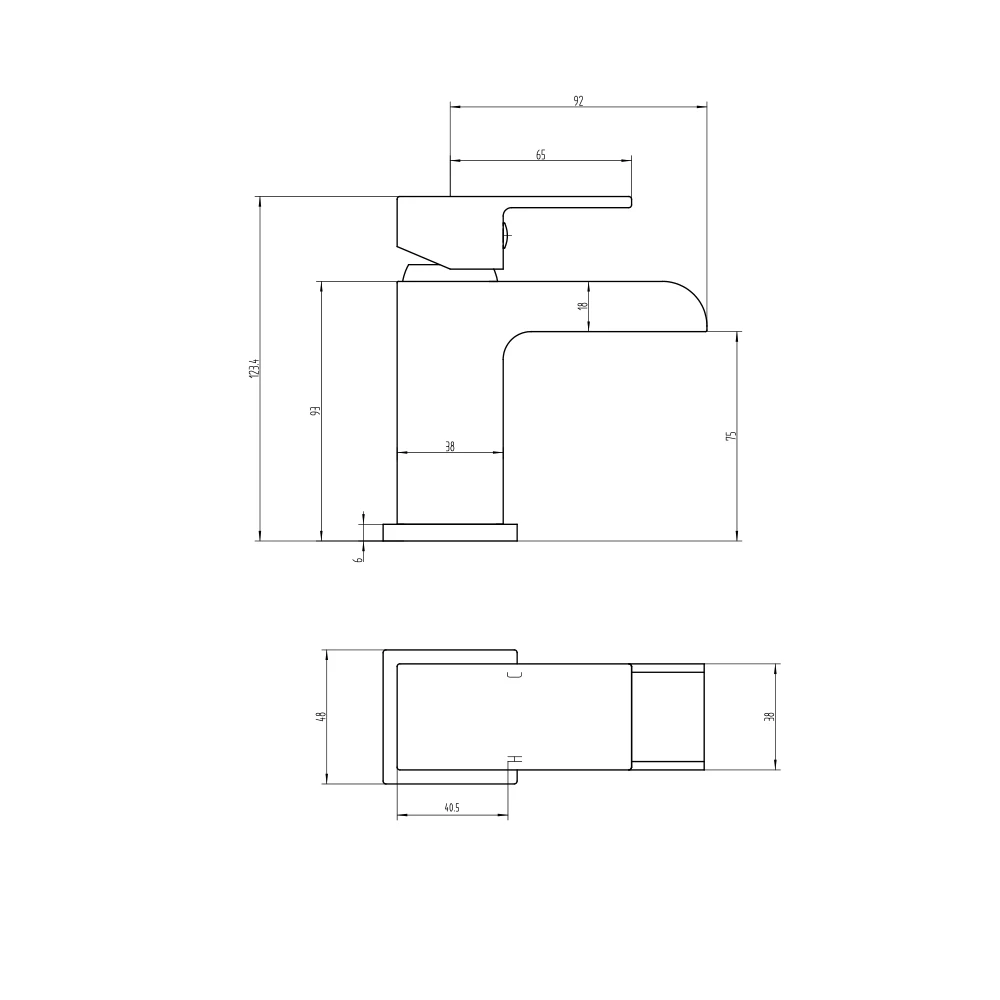 Vellamo Reve Mini Cloakroom Waterfall Basin Mixer With Clicker Waste 6 Vellamo Reve Mini Cloakroom Waterfall Basin Mixer With Clicker Waste - Image 4