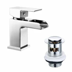 Vellamo Reve Waterfall Basin Mixer Tap & Waste 13 Vellamo Reve Waterfall Basin Mixer Tap & Waste -TAP WAREHOUSE Shop vellamo reve waterfall basin tap with click waste