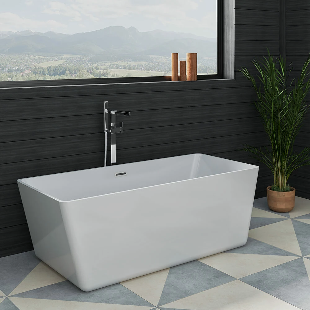 Vellamo Maya Floor Mounted Waterfall Bath Filler 5 Vellamo Maya Floor Mounted Waterfall Bath Filler - Image 3