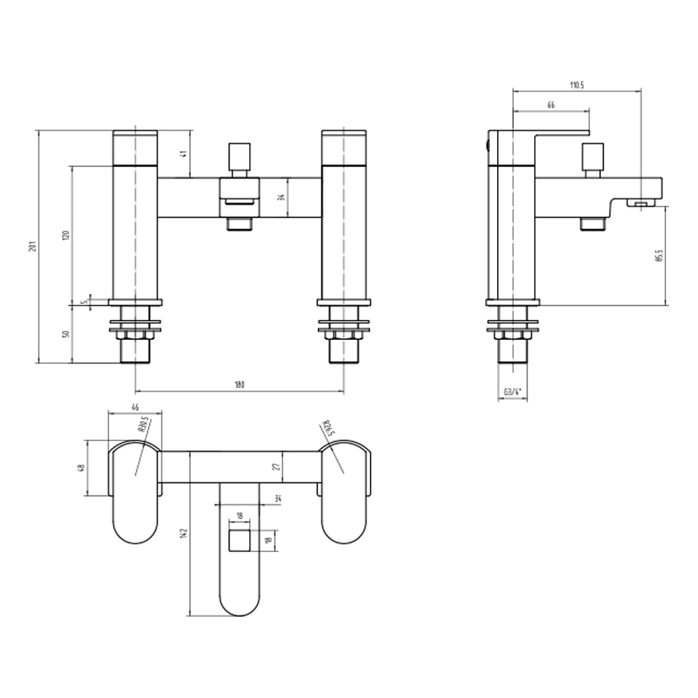 Vellamo Reveal Bath Shower Mixer With Shower Kit 6 Vellamo Reveal Bath Shower Mixer With Shower Kit - Image 4
