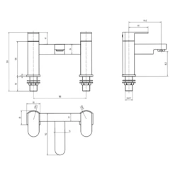 Vellamo Reveal Bath Filler Tap 9 Vellamo Reveal Bath Filler Tap -TAP WAREHOUSE Shop vellamo reveal deck 2 hole bath filler tap tech