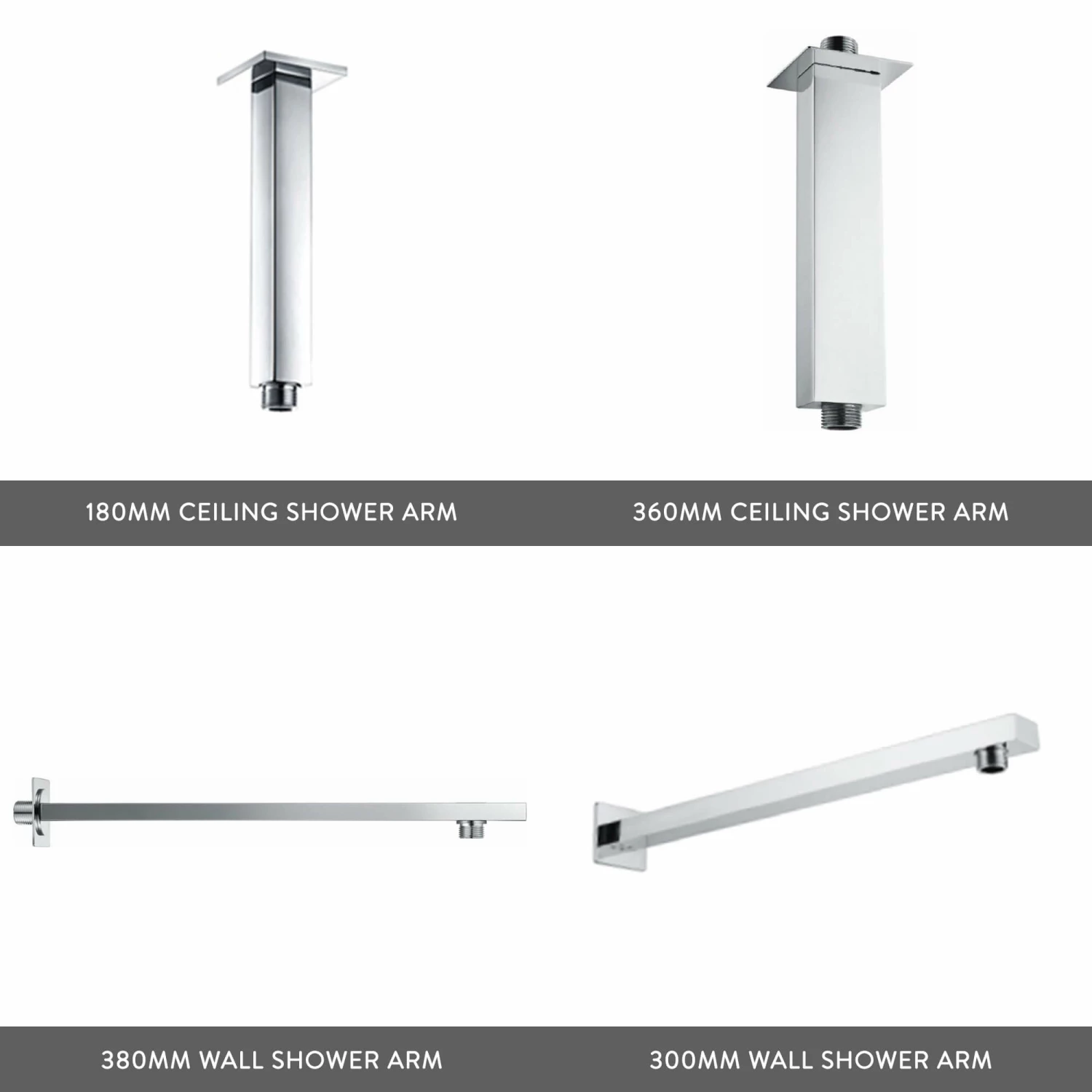 Ross Concealed Thermostatic Push Button Shower Valve, 400mm Fixed Head & Overflow Bath Filler - 300mm Wall Arm 5 Ross Concealed Thermostatic Push Button Shower Valve, 400mm Fixed Head & Overflow Bath Filler - 300mm Wall Arm - Image 3