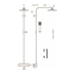 Vellamo Reveal WRAS-Approved Modern Thermostatic Shower Set With Thin Fixed Head 13 Vellamo Reveal WRAS-Approved Modern Thermostatic Shower Set With Thin Fixed Head -TAP WAREHOUSE Shop vellamo shower003 tech tech