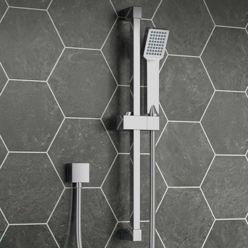 Taylor Square Thermostatic Bath Shower Mixer & Slide Rail Kit 4 Taylor Square Thermostatic Bath Shower Mixer & Slide Rail Kit - Image 2