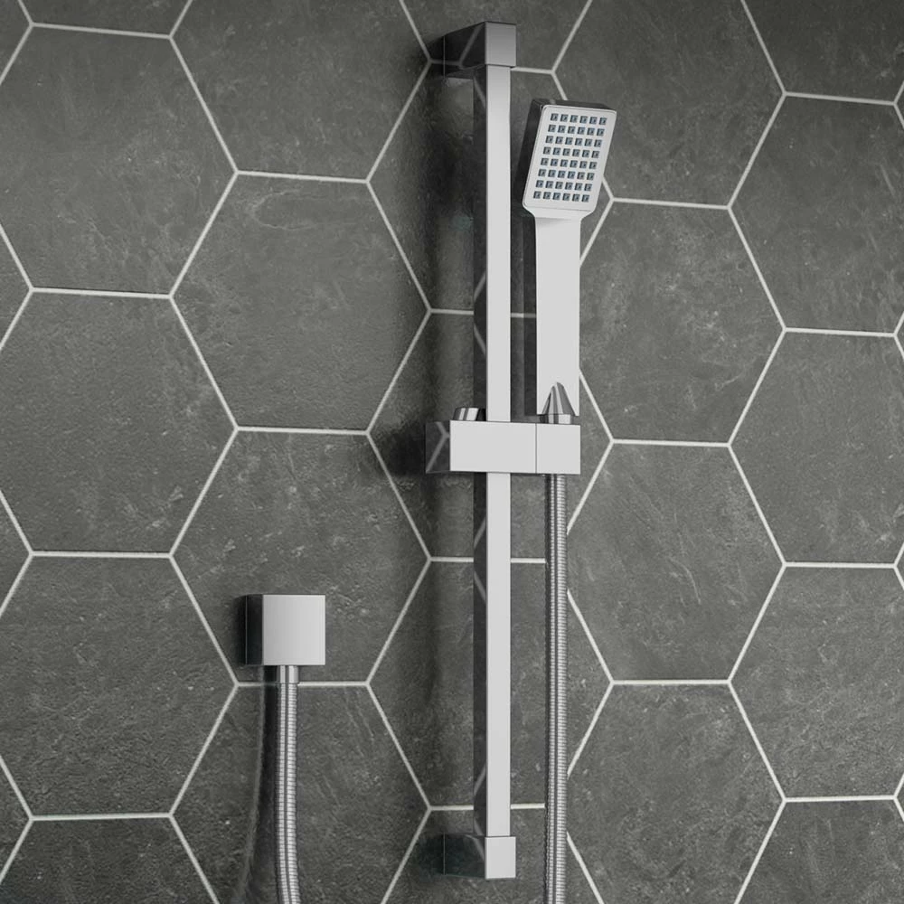 Parker Deck Mounted Thermostatic Bath Shower Mixer & Slide Rail Kit 4 Parker Deck Mounted Thermostatic Bath Shower Mixer & Slide Rail Kit - Image 2