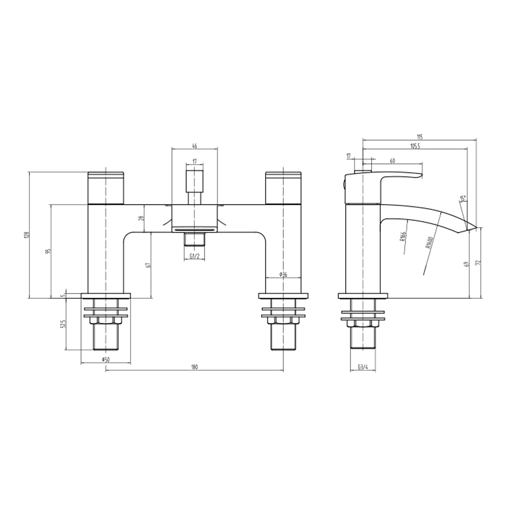 Vellamo Swift Waterfall Bath Shower Mixer 6 Vellamo Swift Waterfall Bath Shower Mixer - Image 4