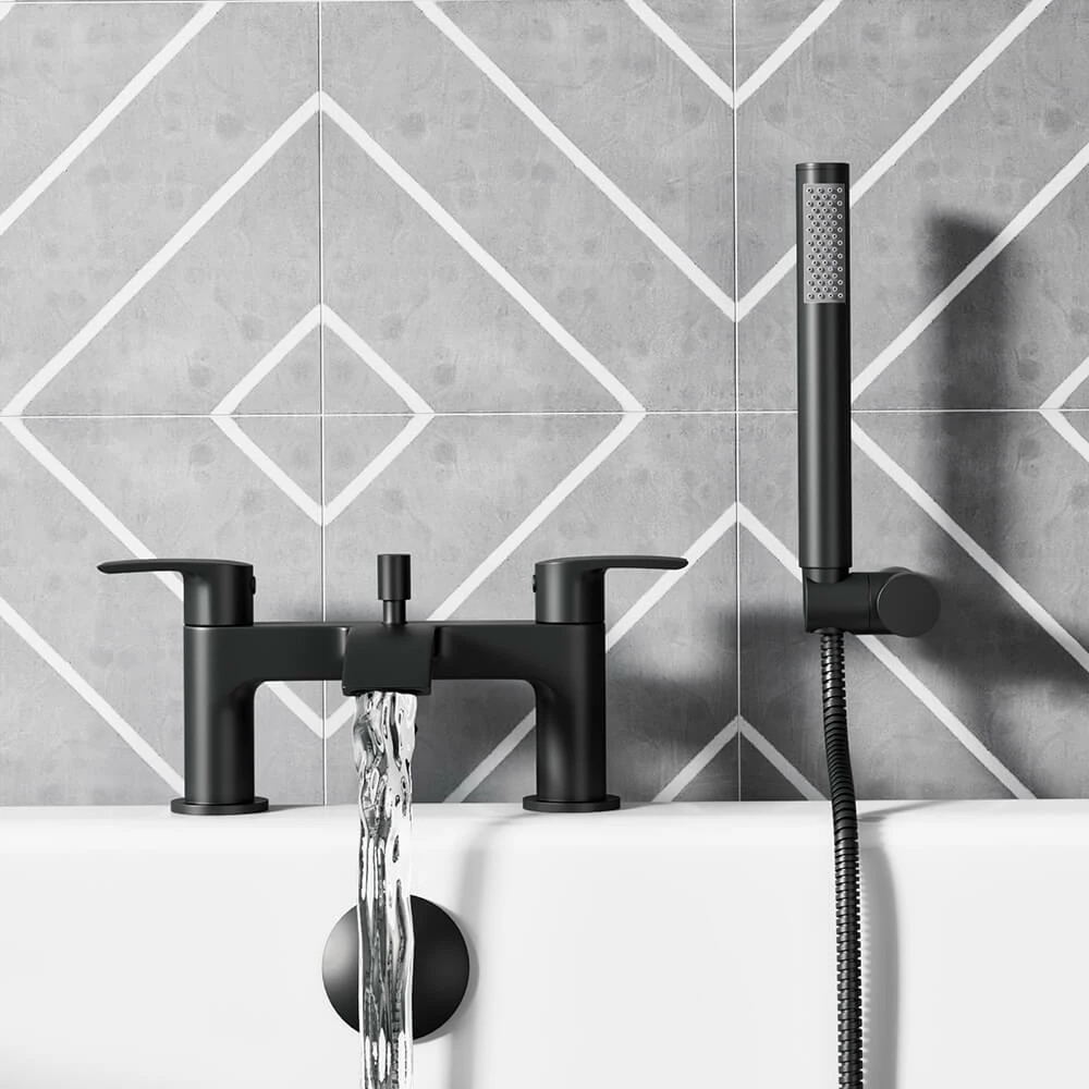 Vellamo Swift Matt Black Bath Shower Mixer & Kit 4 Vellamo Swift Matt Black Bath Shower Mixer & Kit - Image 2