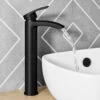 Vellamo Swift Matt Black Tall Basin Mixer Tap -TAP WAREHOUSE Shop vellamo swift matt black tall basin mixer lifestyle2