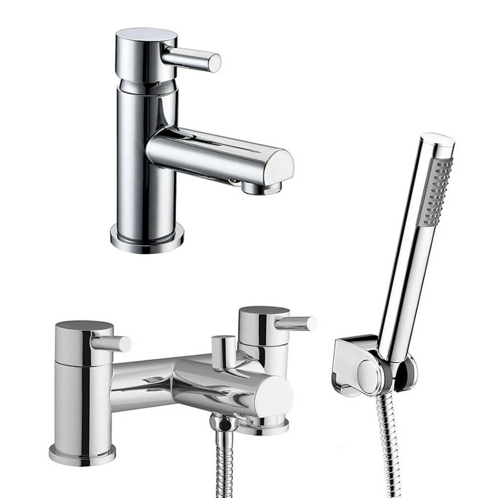 Vellamo Twist Basin Mixer And Bath Shower Mixer Pack 3 Vellamo Twist Basin Mixer And Bath Shower Mixer Pack