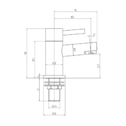 Vellamo Twist Bath Pillar Taps 5 Vellamo Twist Bath Pillar Taps -TAP WAREHOUSE Shop vellamo twist bath pillar taps technical drawing