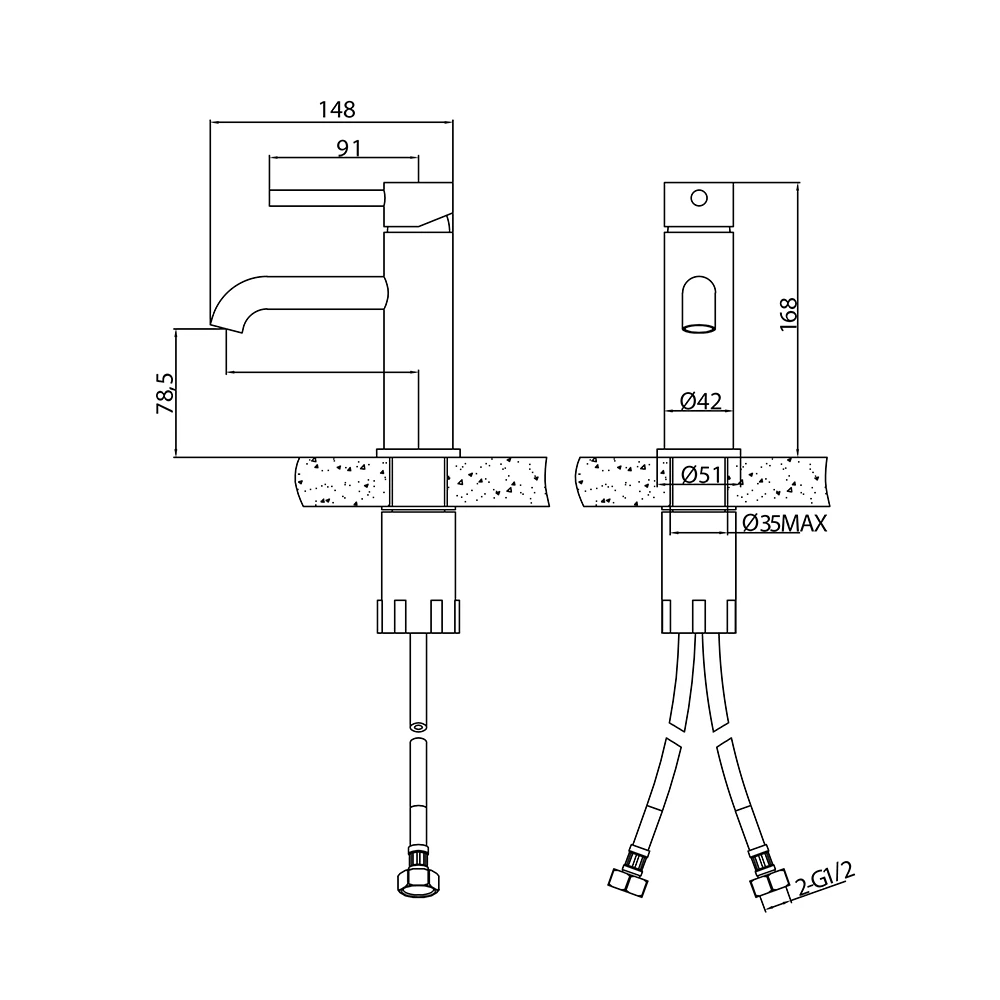 Harbour Clarity Brushed Brass Basin Mixer Tap & Waste 9 Harbour Clarity Brushed Brass Basin Mixer Tap & Waste - Image 7