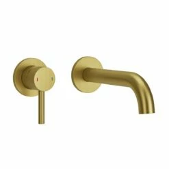 Harbour Clarity Brushed Brass Wall Mounted Basin Mixer Tap 9 Harbour Clarity Brushed Brass Wall Mounted Basin Mixer Tap -TAP WAREHOUSE Shop vellamo twist brushed brass wall mounted basin tap cutout5B15D