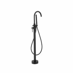 Harbour Clarity Matt Black Floorstanding Bath Shower Mixer & Shower Kit -TAP WAREHOUSE Shop vellamo twist floorstanding bath shower mixer cutout