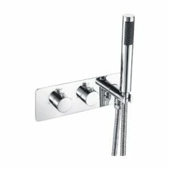 Vellamo Twist 2 Outlet Concealed Thermostatic Bath Shower Valve & Handset