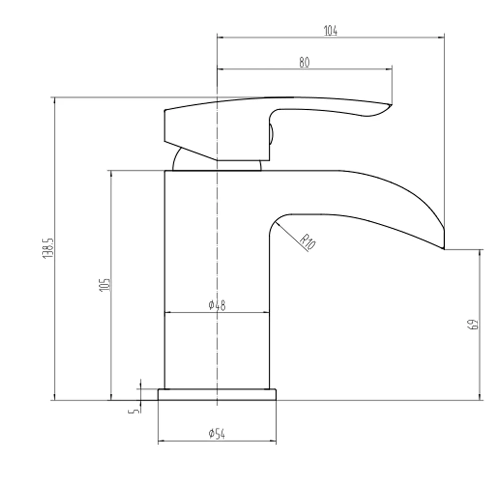 Vellamo Venta Waterfall Basin Mixer Tap & Waste 7 Vellamo Venta Waterfall Basin Mixer Tap & Waste - Image 5