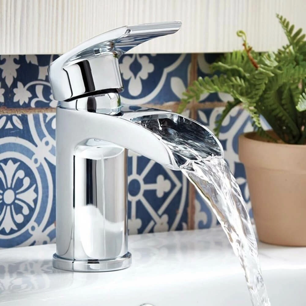 Vellamo Venta Waterfall Basin Mixer Tap & Waste 3 Vellamo Venta Waterfall Basin Mixer Tap & Waste