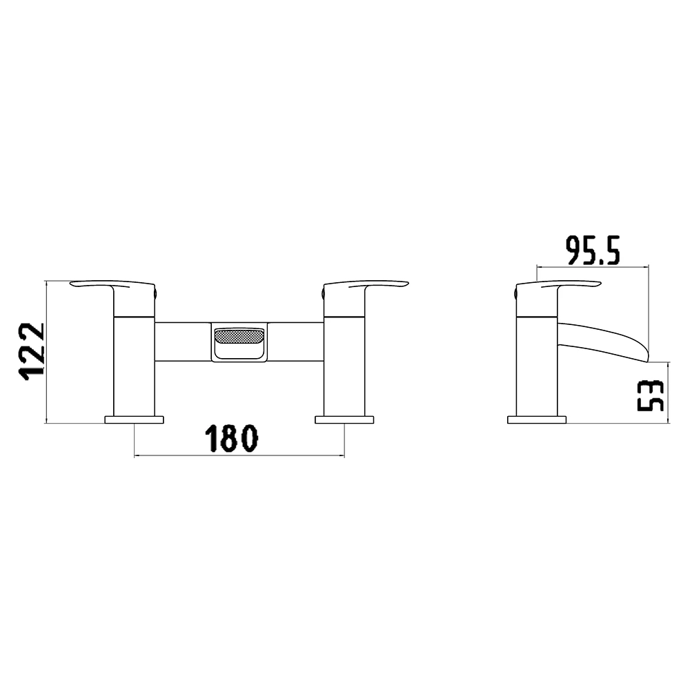 Vellamo Venta Waterfall Bath Mixer Tap 5 Vellamo Venta Waterfall Bath Mixer Tap - Image 3