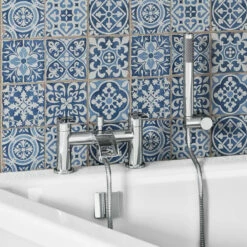 Vellamo Venta Waterfall Bath Shower Mixer With Shower Kit