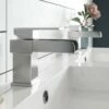 Vellamo Maya Waterfall Basin Mixer With Clicker Waste 1 Vellamo Maya Waterfall Basin Mixer With Clicker Waste -TAP WAREHOUSE Shop vellamo maya waterfall basin mixer lifestyle