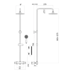 Vellamo Marvel WRAS-Approved Modern Thermostatic Shower Set With Thin Fixed Head 13 Vellamo Marvel WRAS-Approved Modern Thermostatic Shower Set With Thin Fixed Head -TAP WAREHOUSE Shop vellamomarvelshowerkit shower002 tech