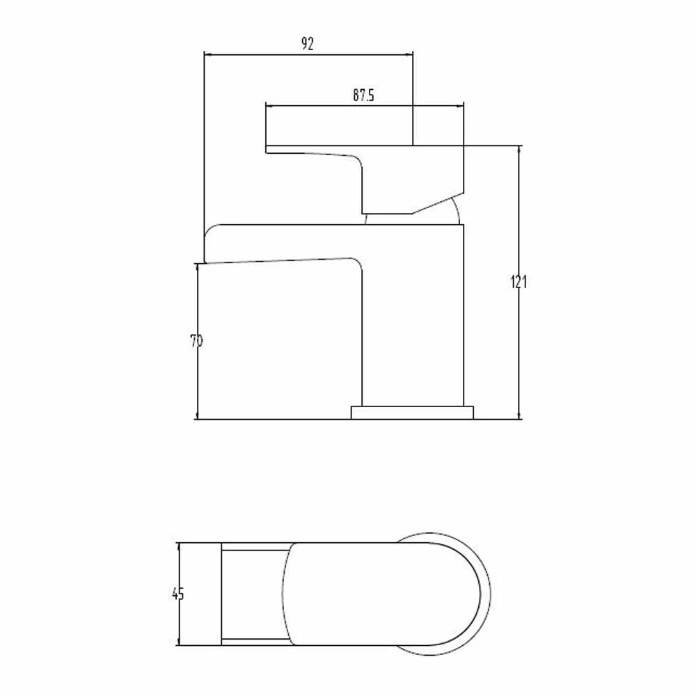Vellamo Tugela Mini Waterfall Basin Mixer With Clicker Waste 7 Vellamo Tugela Mini Waterfall Basin Mixer With Clicker Waste - Image 5