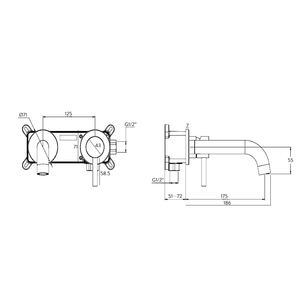 Vellamo Twist Wall Mounted Basin Mixer Tap & Easy Plumb Installation Kit 5 Vellamo Twist Wall Mounted Basin Mixer Tap & Easy Plumb Installation Kit - Image 3