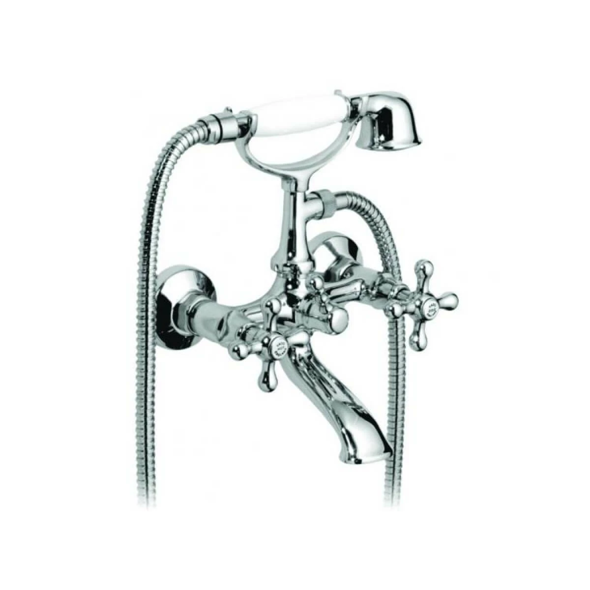 Vado Victoriana Wall Mounted Bath Shower Mixer With Shower Kit 3 Vado Victoriana Wall Mounted Bath Shower Mixer With Shower Kit